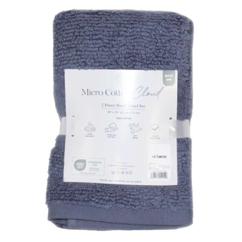 2-Pack Blue Cloud Hand Towel Set