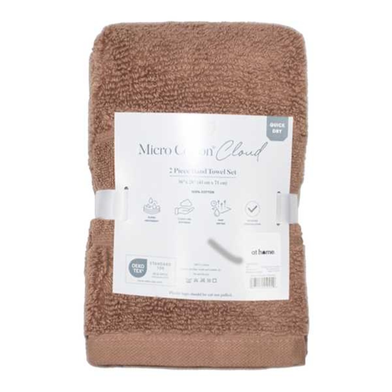 2-Pack Mocha Cloud Hand Towel Set