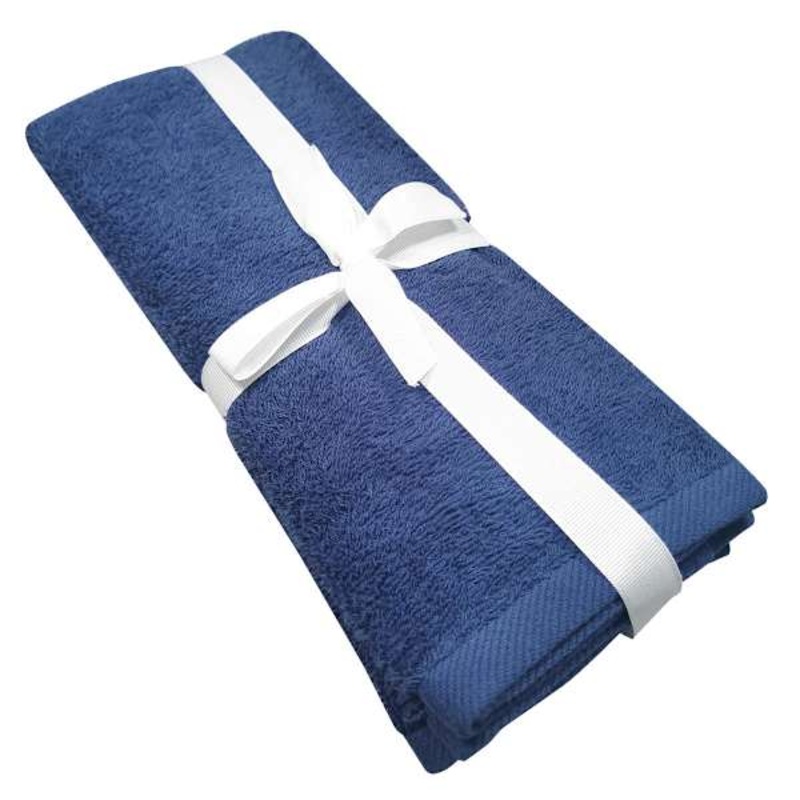 2-Pack Navy Blue Cotton Hand Towels, 15×25