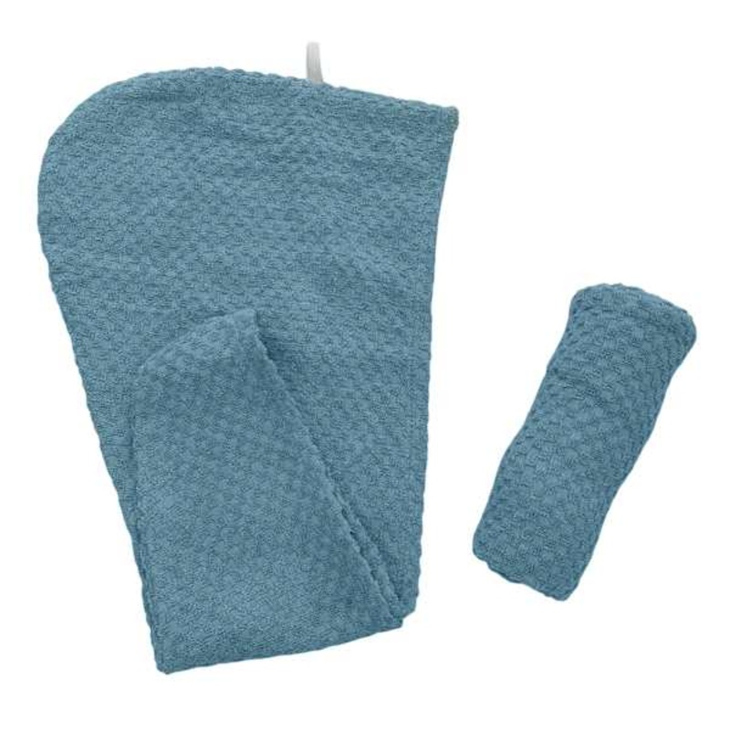 2-Pack Textured Terry Sea Angel Hair Wraps