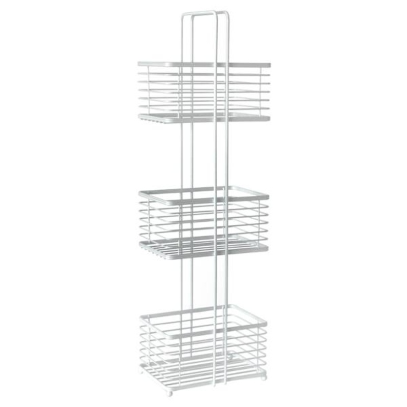 3-Tier Manhattan White Wire Storage Stand