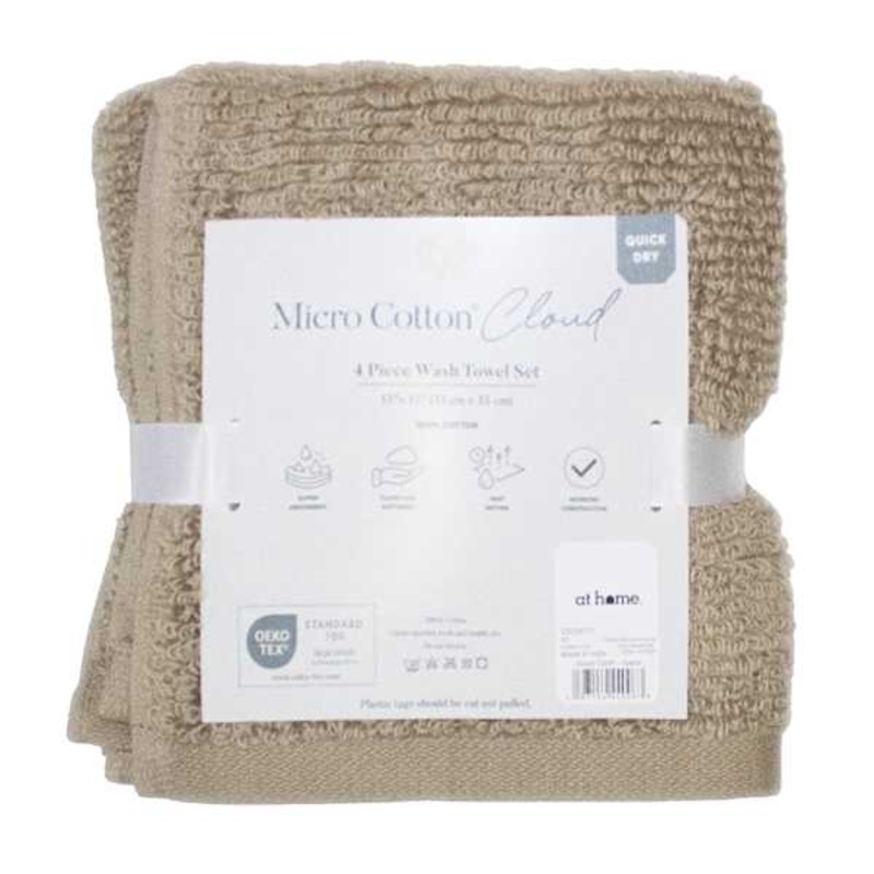 4-Pack Sable Cloud Washcloth Set
