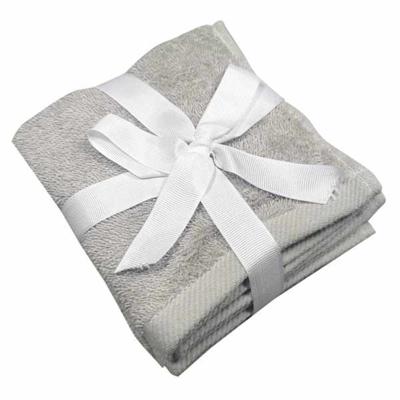 6-Pack Grey Cotton Washcloths, 12″