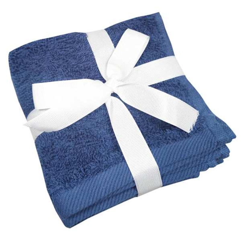 6-Pack Navy Blue Cotton Washcloths, 12″