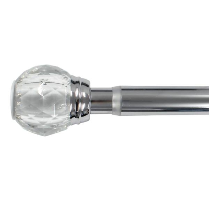 Acrylic Shower Tension Rod, 42-72″