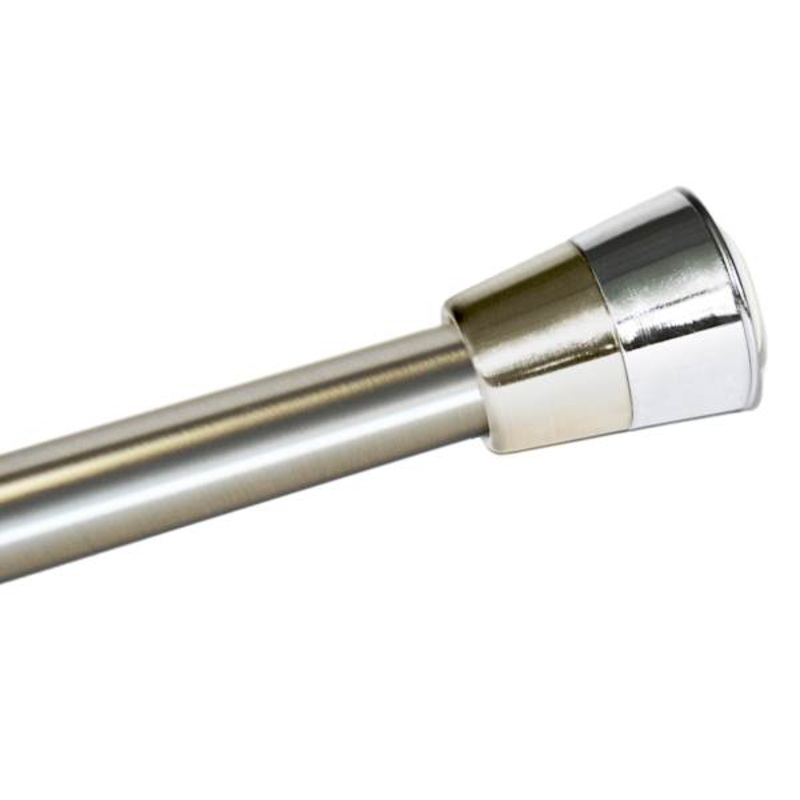 Bern Nickel & Chrome Satin Shower Curtain Rod