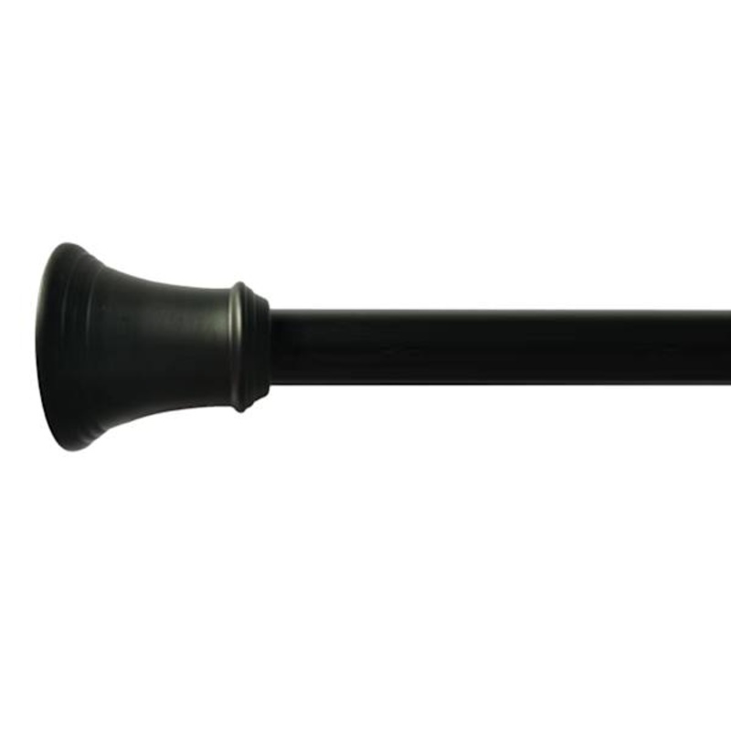 Black Cone Shower Tension Rod, 42-72″