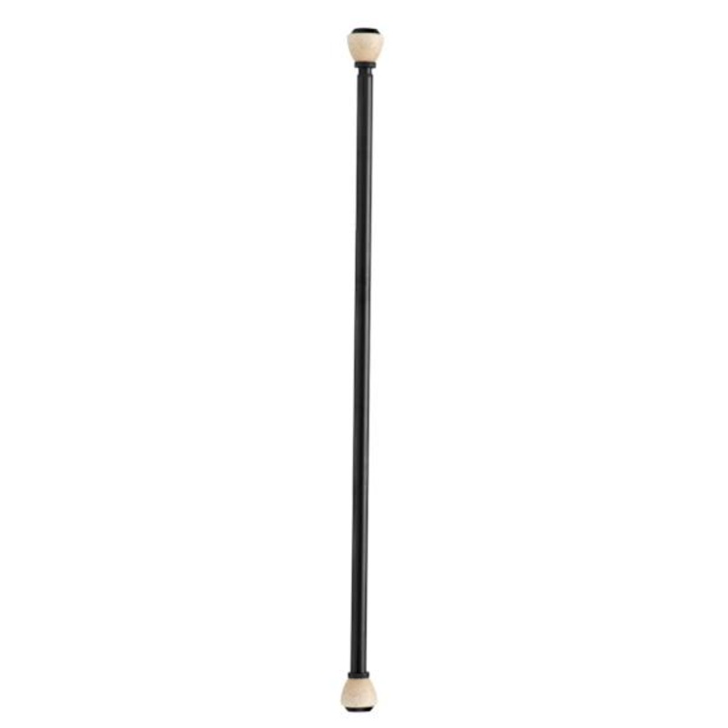 Black Steel Shower Rod, 42-72″
