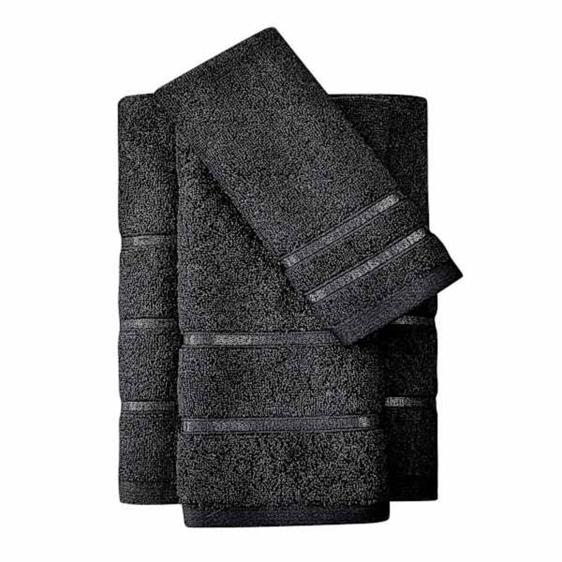 Sterling Black Fingertip Towel, 11×18