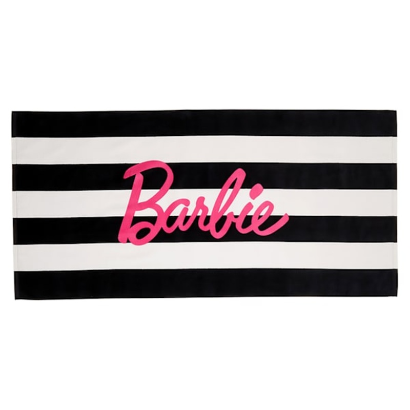 Striped Barbie Kids Beach Towel, 28×58