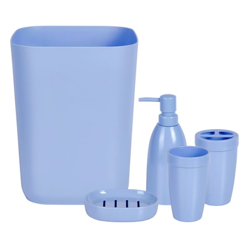 Tiny Dreamers 5-Piece Light Blue Bath Accessory Set