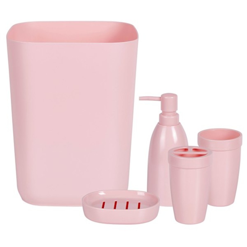 Tiny Dreamers 5-Piece Pink Bath Accessory Set