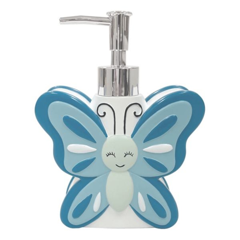 Tiny Dreamers May Butterfly Blue Soap Dispenser, 7″