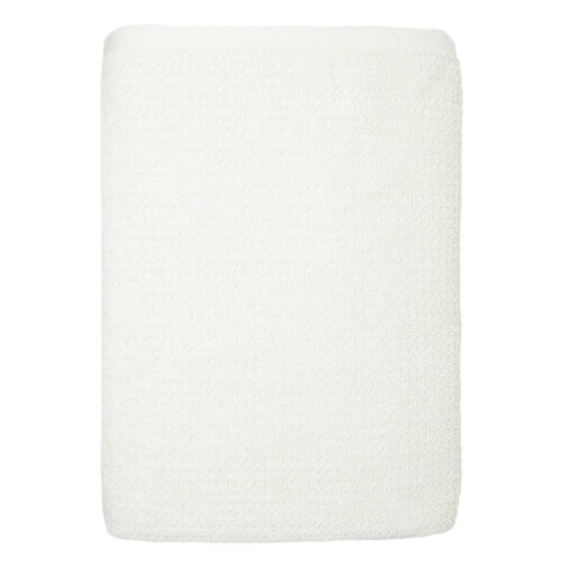 Waffle Textured White Bath Towel, 30×54