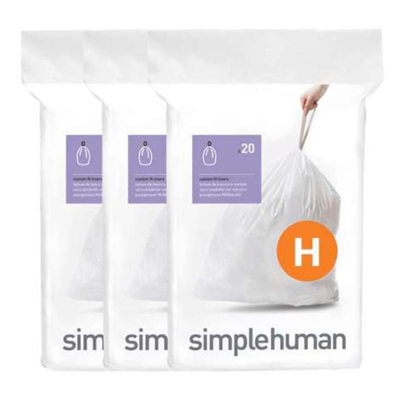 SimpleHuman 3-Pack Custom Fit Liners, Code H