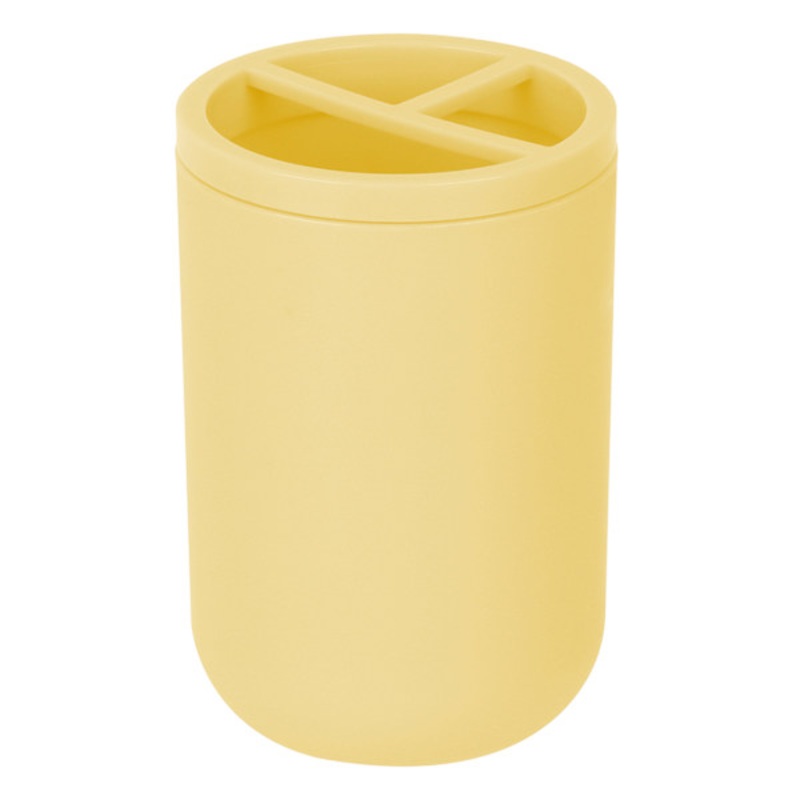 Tiny Dreamers Yellow Plastic Toothbrush Holder, 4.4″