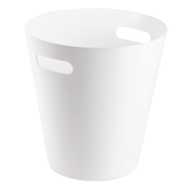 White Round Wastebasket, 5l