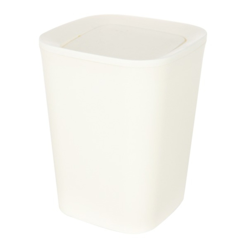 White Swing Top Trash Can, 5l