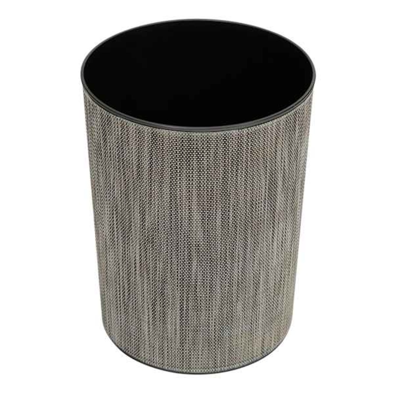 Winslow Black & Grey Round Trash Bin, 10l