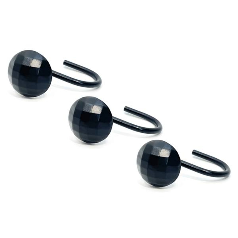 12-Pack Biker S Shaped Shower Hooks, Chrome