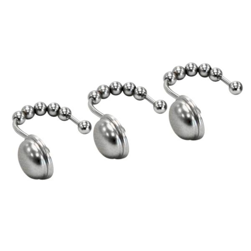 12-Pack Peter Chrome S-Shaped Shower Curtain Hooks