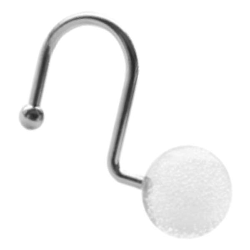 12-Piece Round Pearl Shower Curtain Hooks