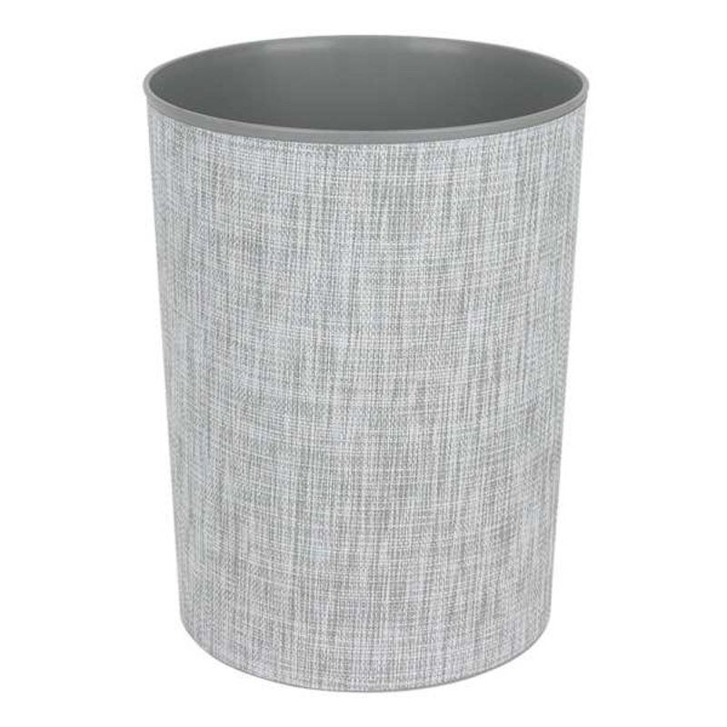 Winslow Grey & White Round Trash Bin, 10l