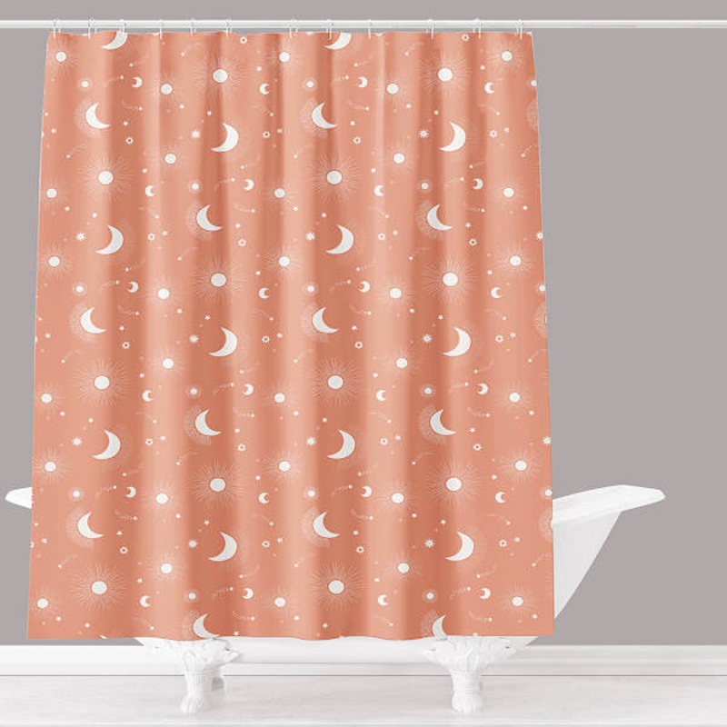 Serene Escape Celestial Printed Shower Curtain