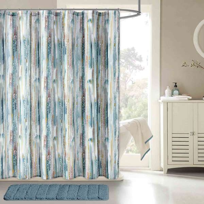Waterfall Whisper Print Shower Curtain, 72″