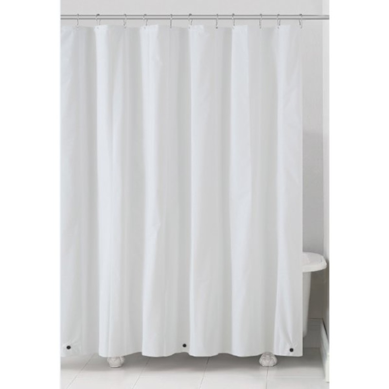 White Heavyweight Peva Shower Liner, 84″