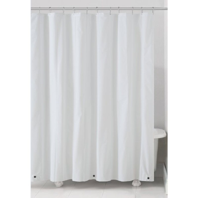 White Heavyweight Shower Liner, 72″