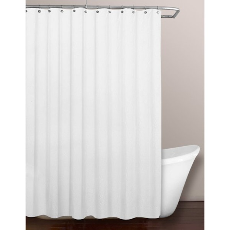 White Midweight Shower Curtain Liner, 72″