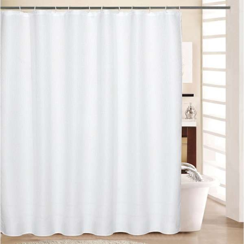 White Waffle Heavyweight Shower Curtain, 72″