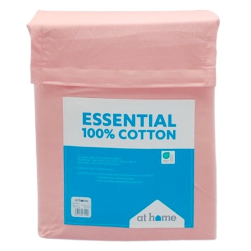 3-Piece Coral 200 Thread Count Brushed Cotton Sheet Set, Twin/Twin XL