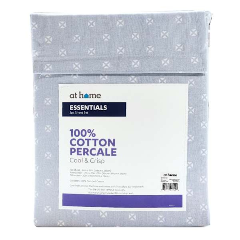 3-Piece Dobby Blue 200 Thread Count Essentials Sheet Set, Twin