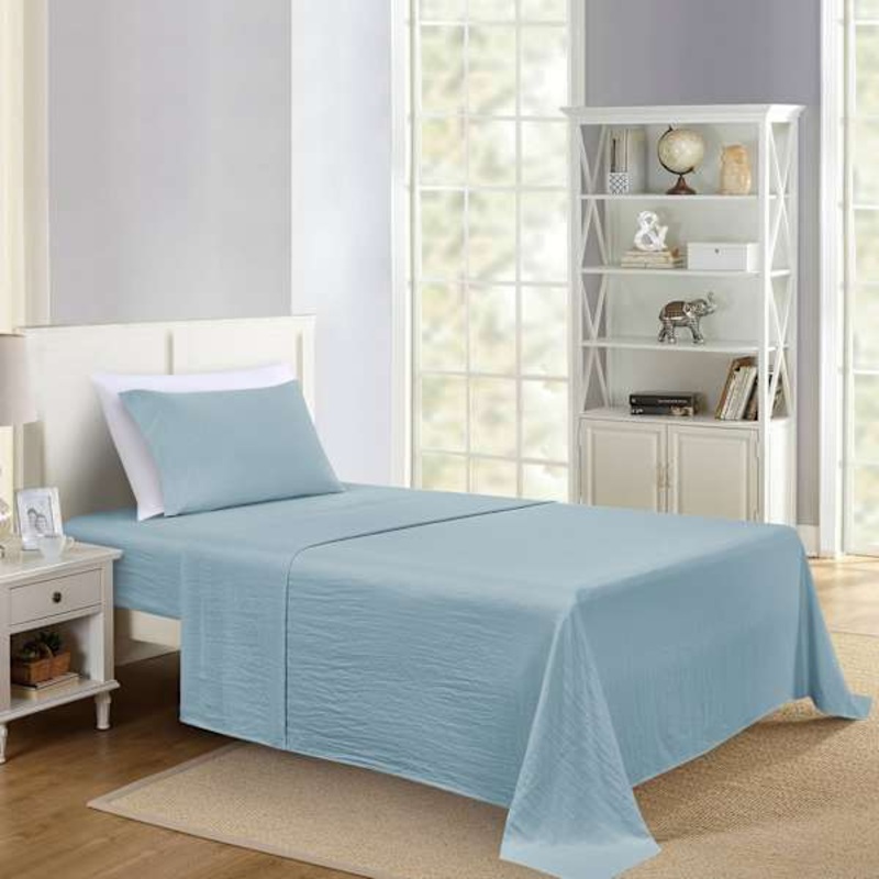 3-Piece Dusty Blue Super Soft Microfiber Sheet Set, Twin/Twin XL