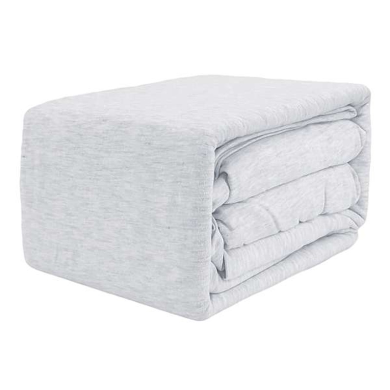 3-Piece Light Grey Jersey Sheet Set, Twin