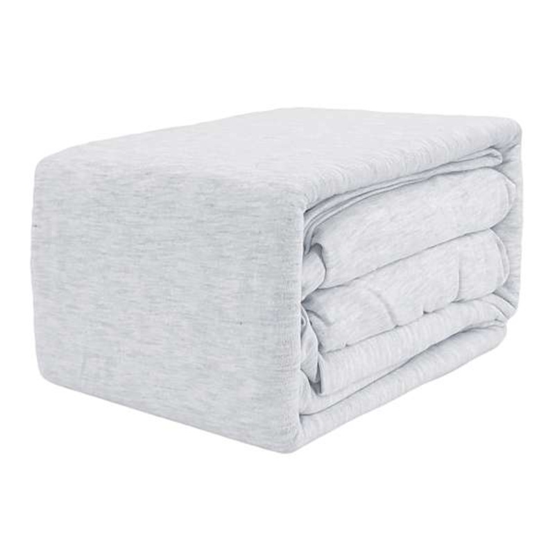 3-Piece Light Grey Jersey Sheet Set, Twin XL