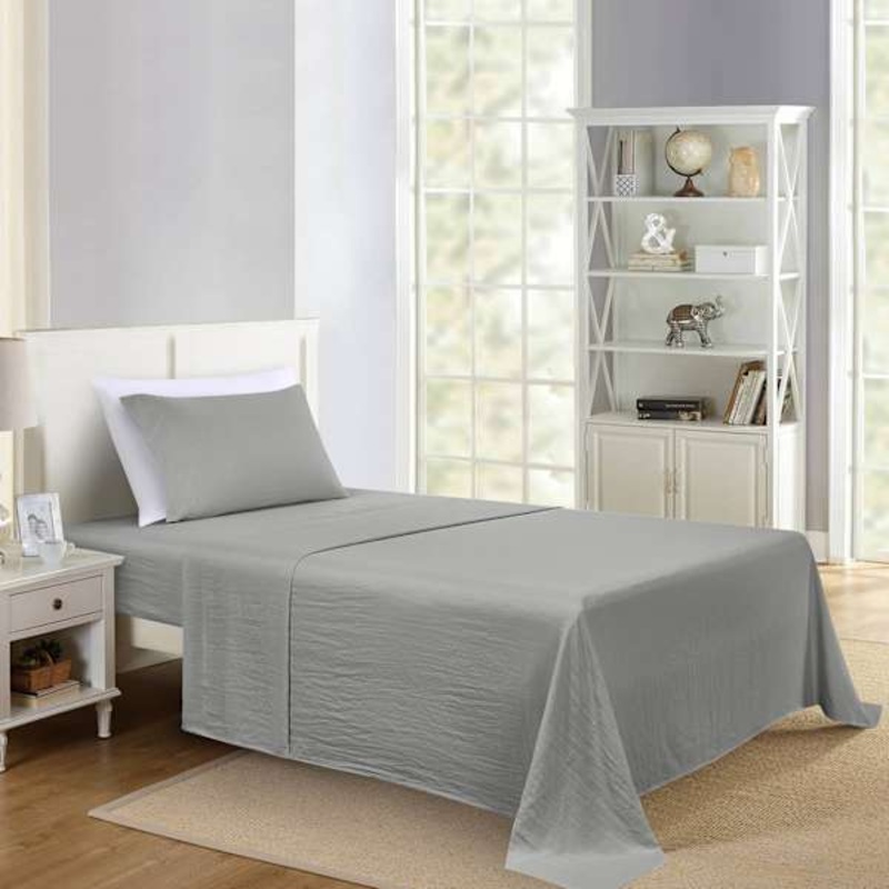 3-Piece Mockingbird Grey Super Soft Microfiber Sheet Set, Twin/Twin XL