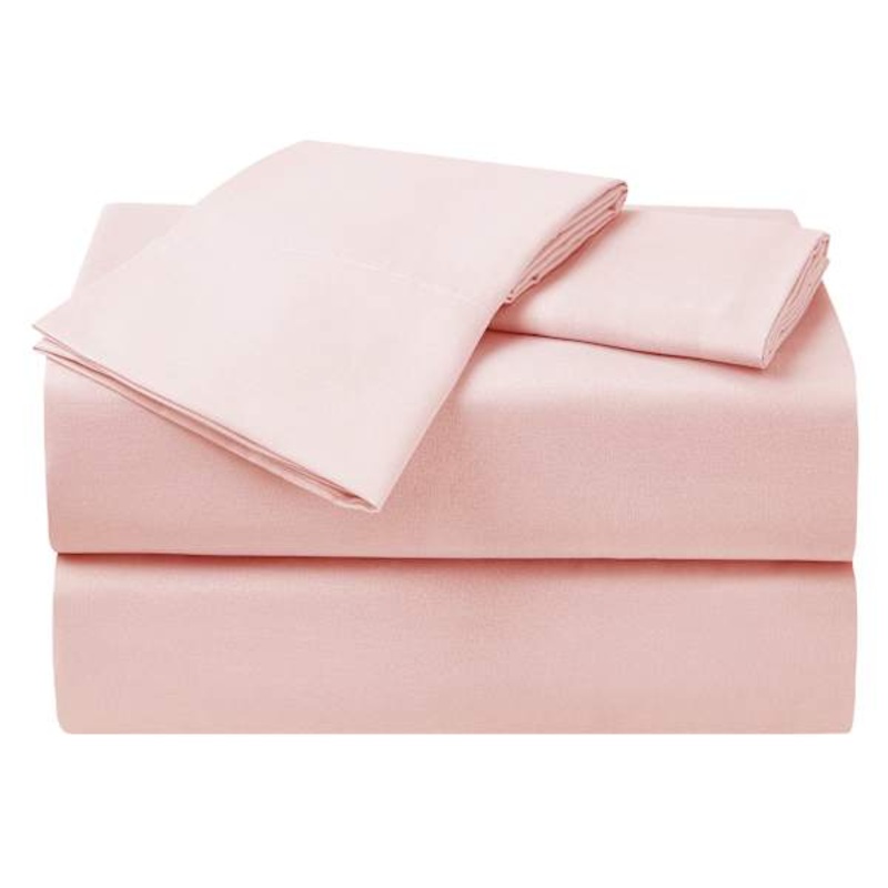 3-Piece Pink Microfiber Essential Sheet Set, Twin