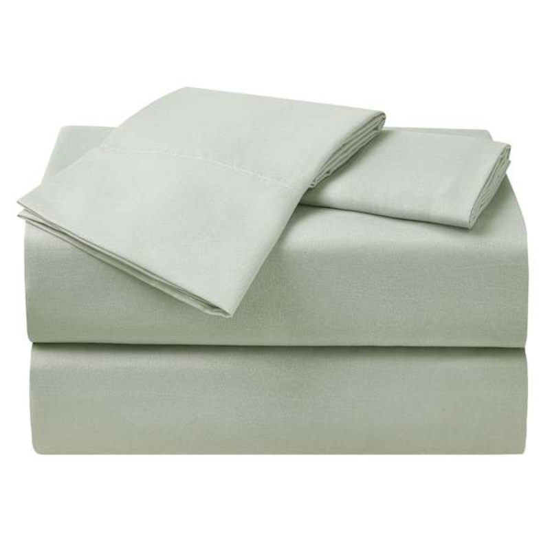 3-Piece Sage Green Microfiber Essential Sheet Set, Twin