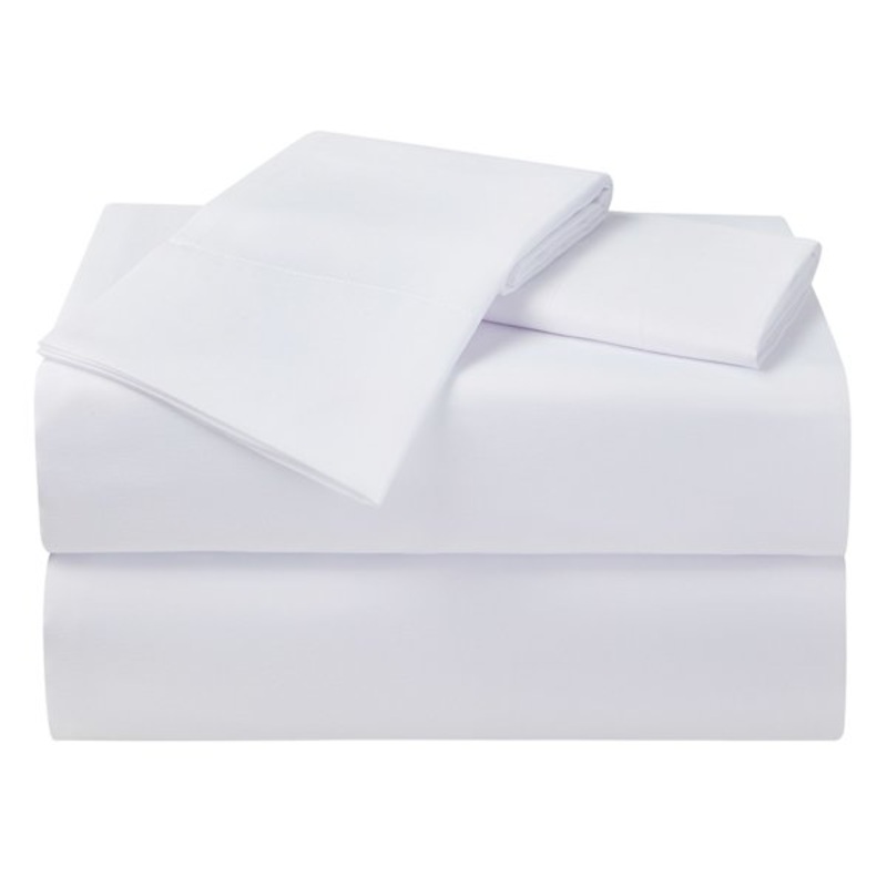 3-Piece White Microfiber Essential Sheet Set, Twin