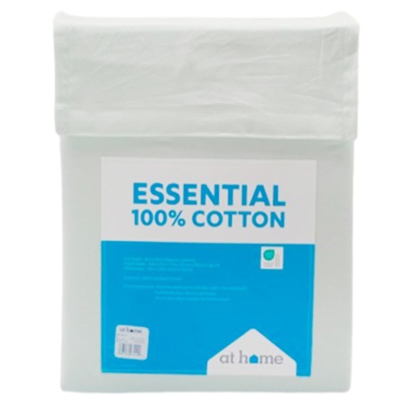 4-Piece Aqua 200 Thread Count Brushed Cotton Sheet Set, Full