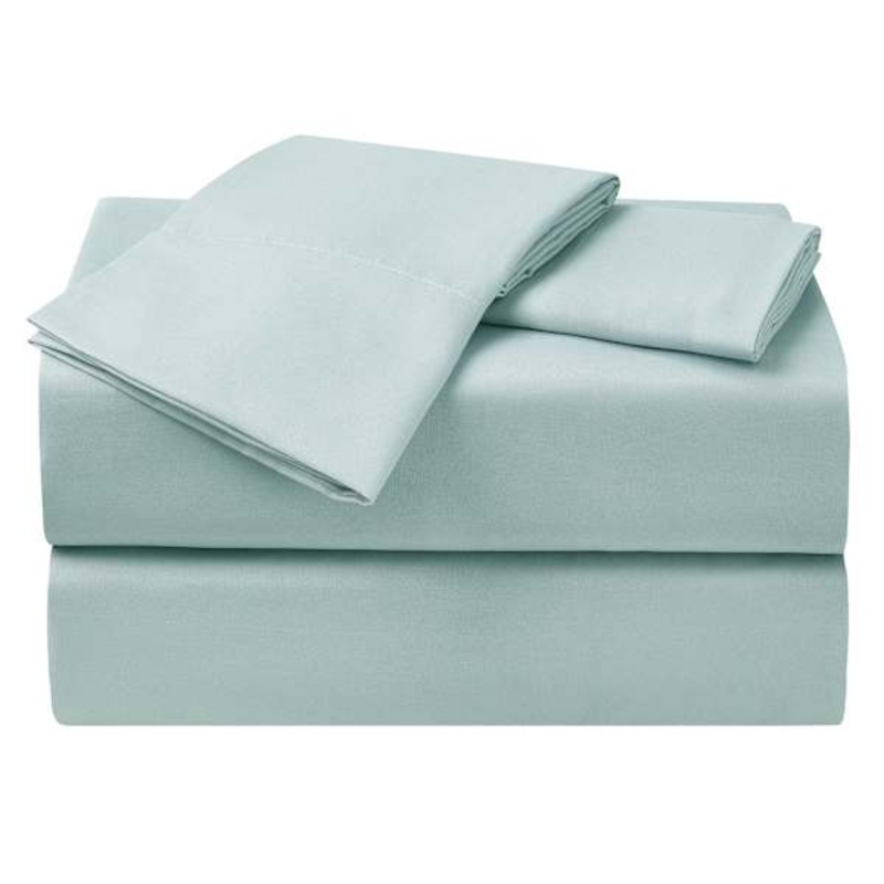 4-Piece Blue Antimicrobial Cooling Microfiber Sheet Set, Twin