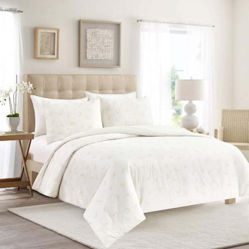 4-Piece Celestial Printed Duvet Set With Insert, Full/Queen