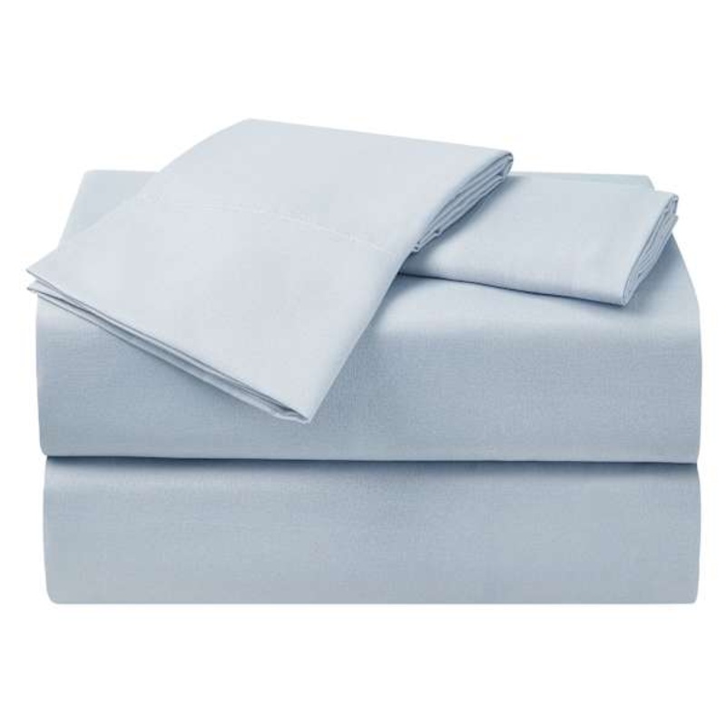 4-Piece Light Blue Cooling Microfiber Sheet Set, Full