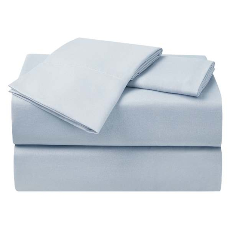 4-Piece Light Blue Cooling Microfiber Sheet Set, King