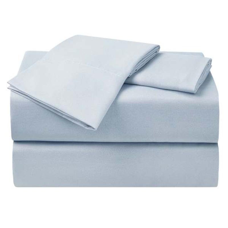 4-Piece Light Blue Microfiber Essential Sheet Set, Full
