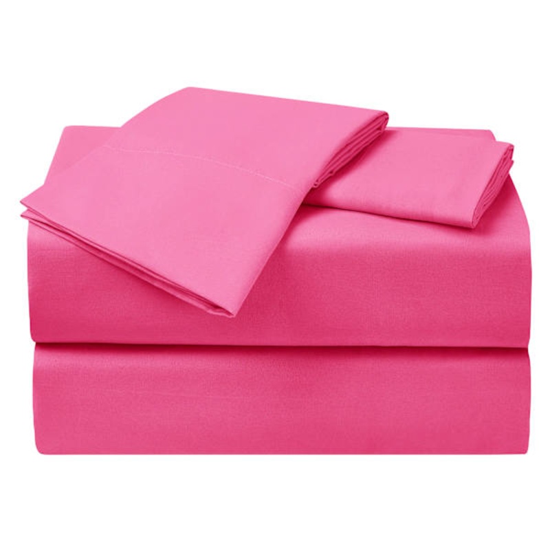 4-Piece Pink Cooling Microfiber Sheet Set, Full