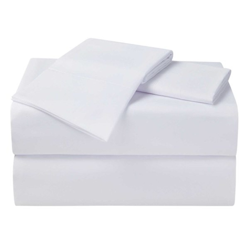 4-Piece White Microfiber Essential Sheet Set, Full